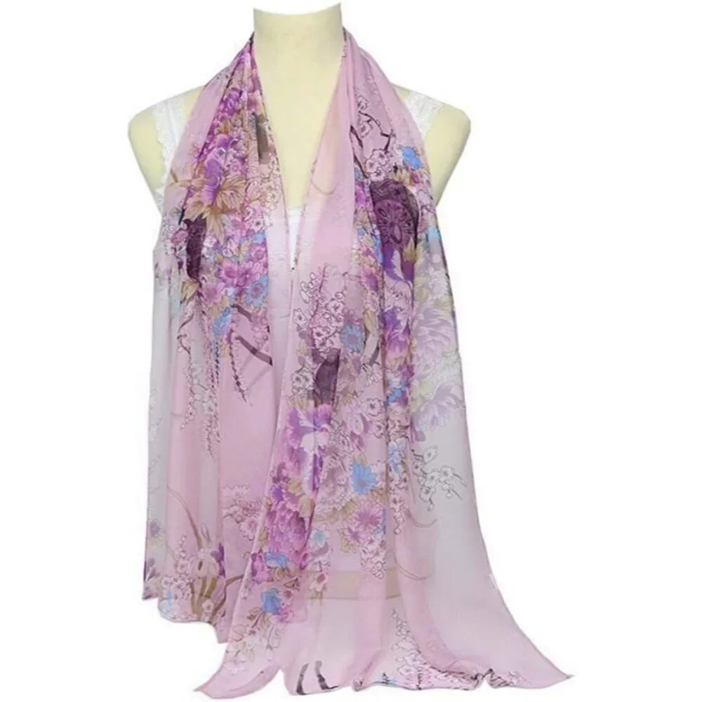 Women's Ao7  Lightweight Floral Print Scarves, Shawl Wraps & Fashion